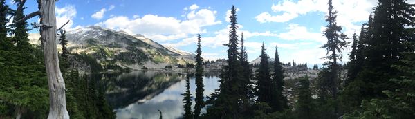 In a helicopter near Whistler